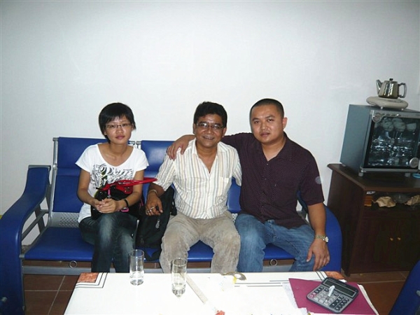 Photographs with Indian customers